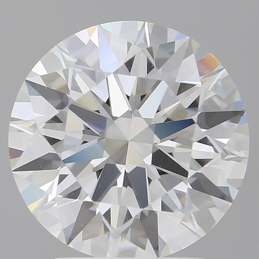 3.08 Carat Round Shaped, Ideal Cut, F Color, VVS2 Clarity, IGI Certified Lab Grown Diamond