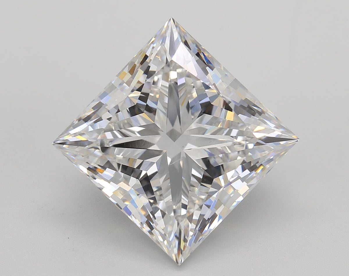 11.43 Carat Princess Shaped, Ideal Cut, F Color, VS1 Clarity, IGI Certified Lab Grown Diamond