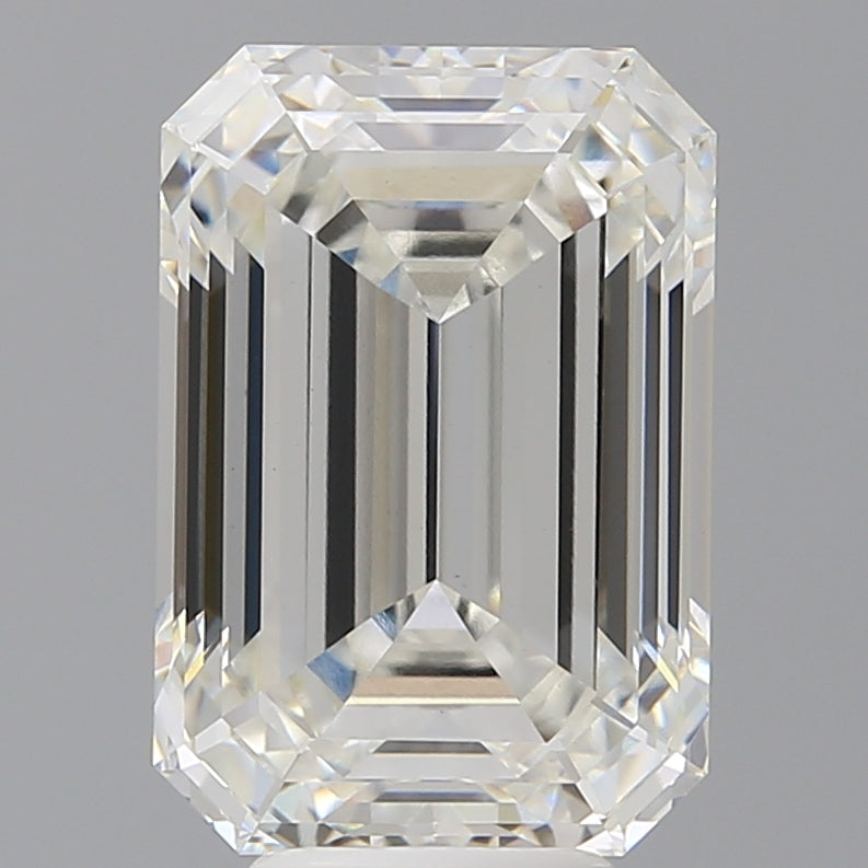 7.09 Carat Emerald Shaped, Ideal Cut, F Color, VVS2 Clarity, IGI Certified Lab Grown Diamond