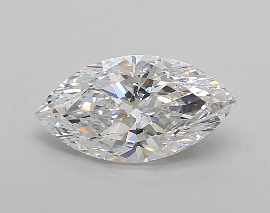 1.21 Carat Marquise Shaped, Excellent Cut, D Color, VVS2 Clarity, IGI Certified Lab Grown Diamond