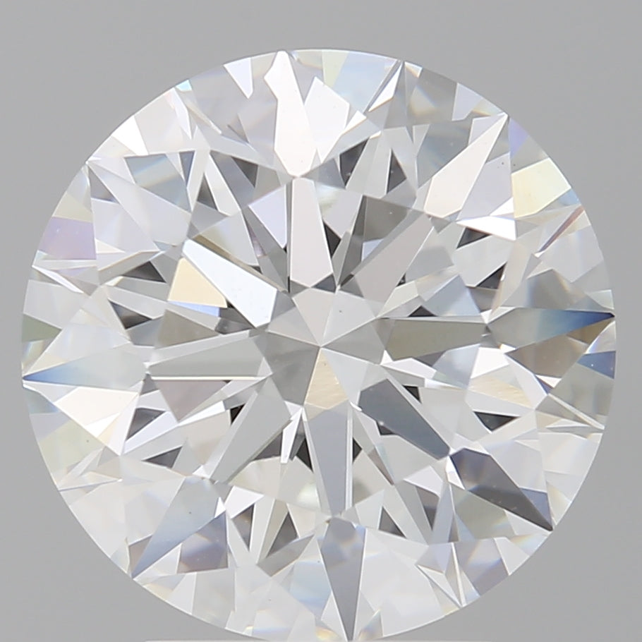 4.10 Carat Round Shaped, Ideal Cut, E Color, VVS2 Clarity, IGI Certified Lab Grown Diamond