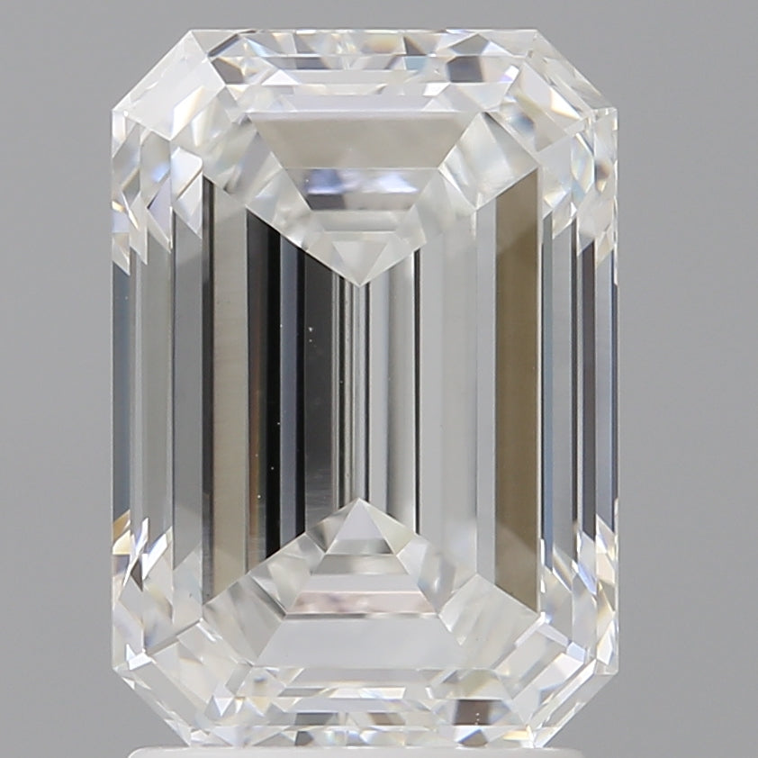 2.59 Carat Emerald Shaped, Ideal Cut, E Color, VVS2 Clarity, IGI Certified Lab Grown Diamond