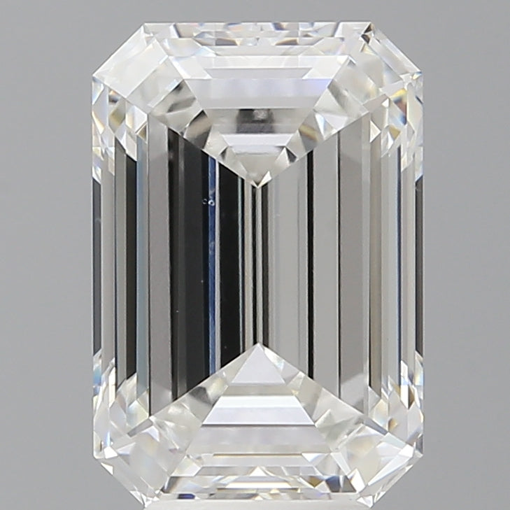 5.51 Carat Emerald Shaped, Ideal Cut, F Color, VS1 Clarity, IGI Certified Lab Grown Diamond