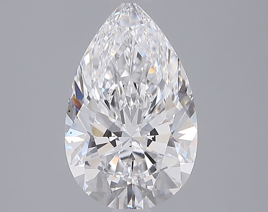 2.52 Carat Pear Shaped, Ideal Cut, D Color, VS2 Clarity, IGI Certified Lab Grown Diamond