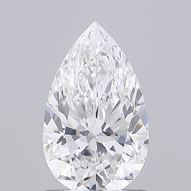 1.07 Carat Pear Shaped, Ideal Cut, D Color, VVS2 Clarity, IGI Certified Lab Grown Diamond