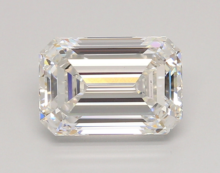3.05 Carat Emerald Shaped, Ideal Cut, F Color, VVS2 Clarity, IGI Certified Lab Grown Diamond
