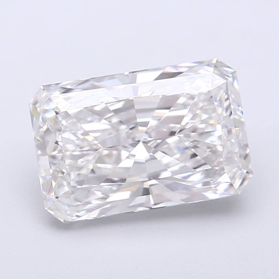 4.68 Carat Radiant Shaped, Very Good Cut, E Color, VVS2 Clarity, IGI Certified Lab Grown Diamond