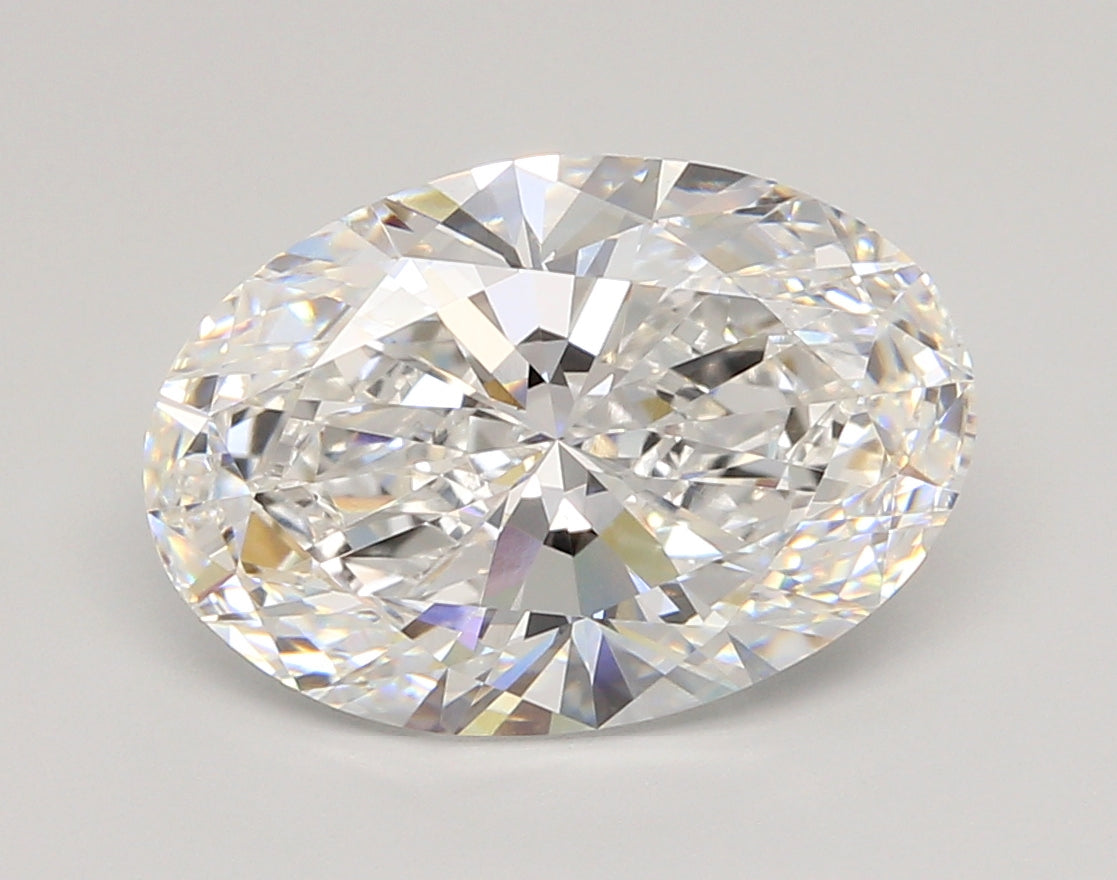 5.02 Carat Oval Shaped, Ideal Cut, D Color, VVS2 Clarity, IGI Certified Lab Grown Diamond