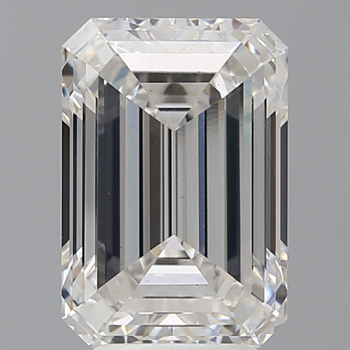 4.58 Carat Emerald Shaped, Ideal Cut, F Color, VS2 Clarity, IGI Certified Lab Grown Diamond