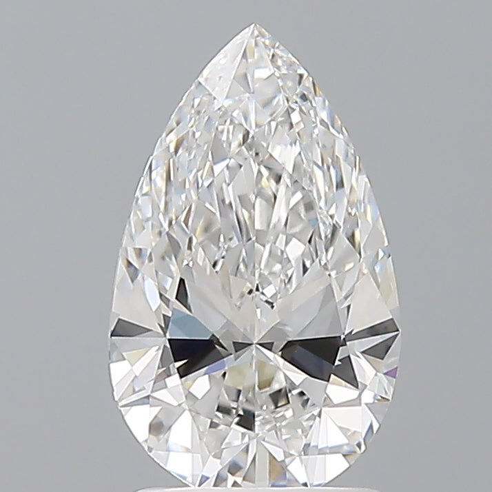 1.53 Carat Pear Shaped, Ideal Cut, E Color, VVS1 Clarity, IGI Certified Lab Grown Diamond