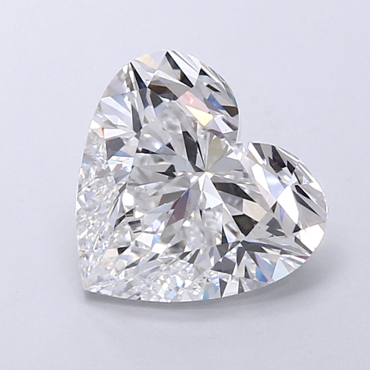 3.36 Carat Heart Shaped, Very Good Cut, D Color, VS1 Clarity, IGI Certified Lab Grown Diamond