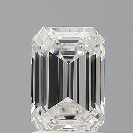 1.58 Carat Emerald Shaped, Ideal Cut, D Color, VVS2 Clarity, IGI Certified Lab Grown Diamond