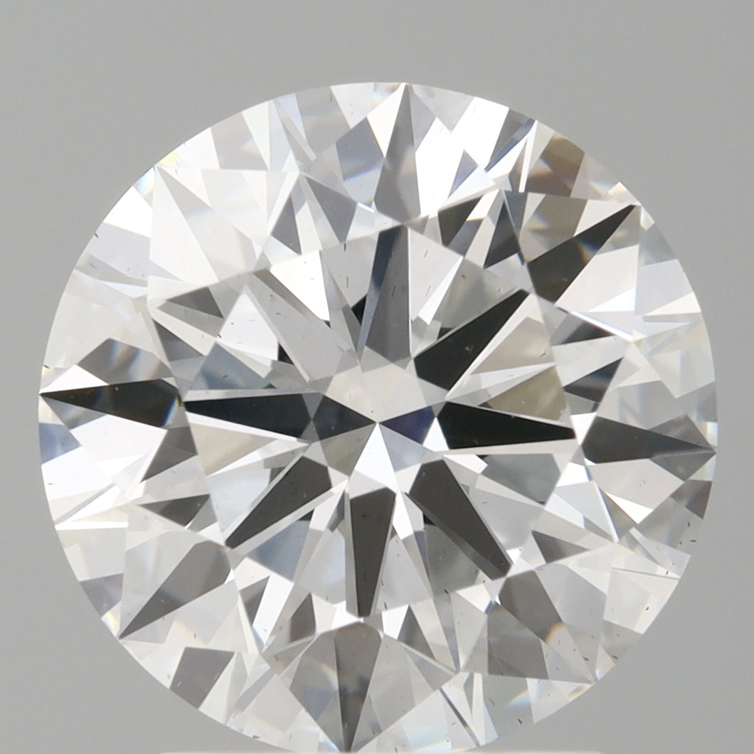 2.54 Carat Round Shaped, Ideal Cut, E Color, VS2 Clarity, IGI Certified Lab Grown Diamond