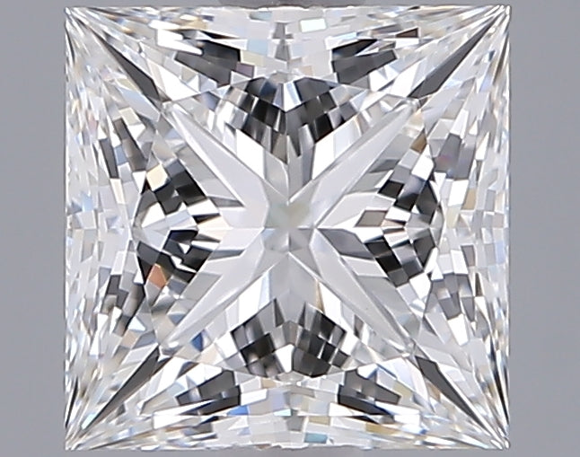 2.05 Carat Princess Shaped, Ideal Cut, E Color, VVS2 Clarity, IGI Certified Lab Grown Diamond