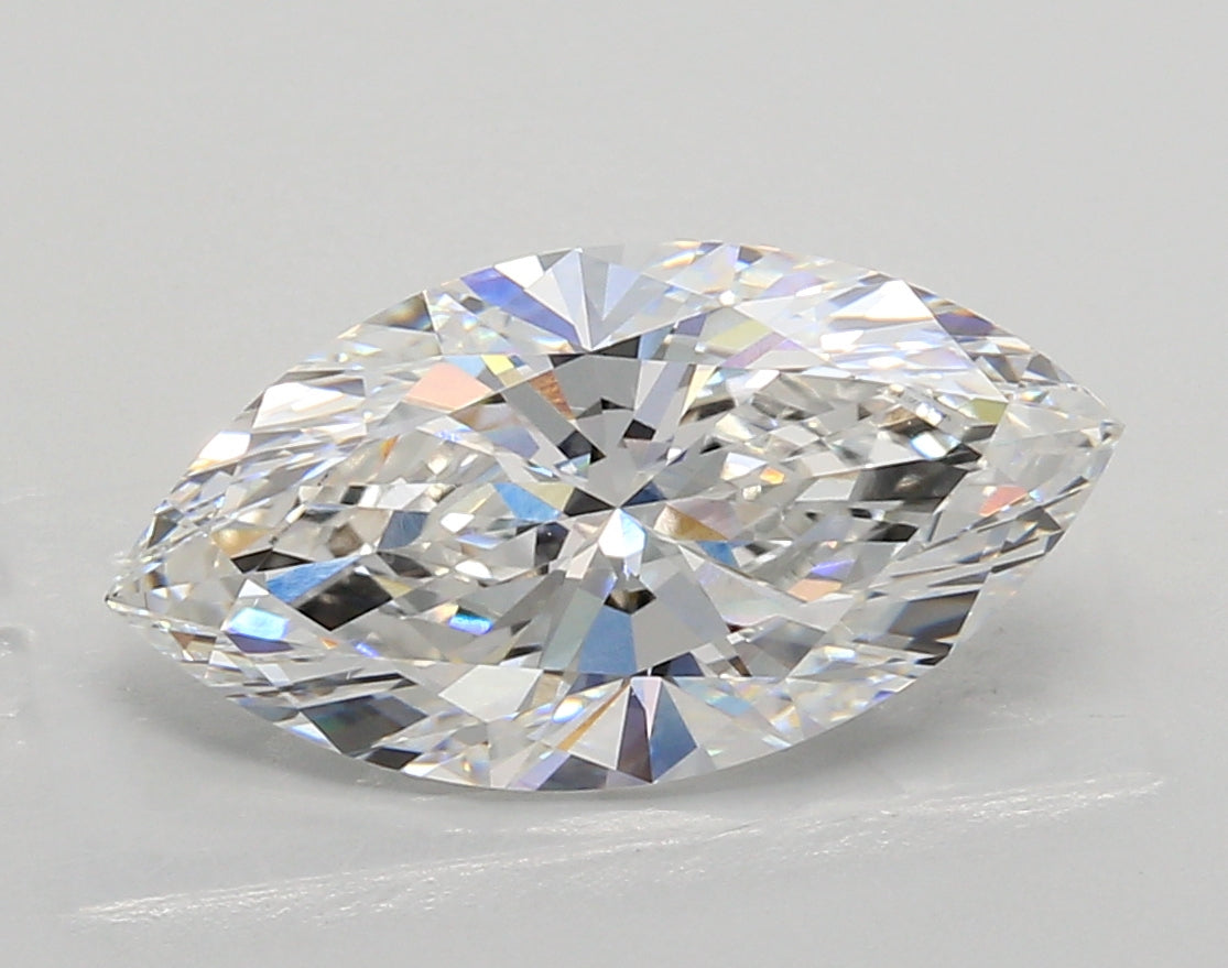 3.04 Carat Marquise Shaped, Ideal Cut, E Color, VVS1 Clarity, IGI Certified Lab Grown Diamond