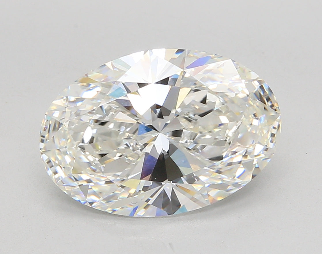5.04 Carat Oval Shaped, Ideal Cut, F Color, VVS2 Clarity, IGI Certified Lab Grown Diamond