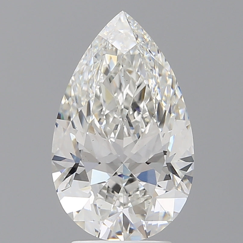 3.59 Carat Pear Shaped, Ideal Cut, F Color, VS1 Clarity, IGI Certified Lab Grown Diamond