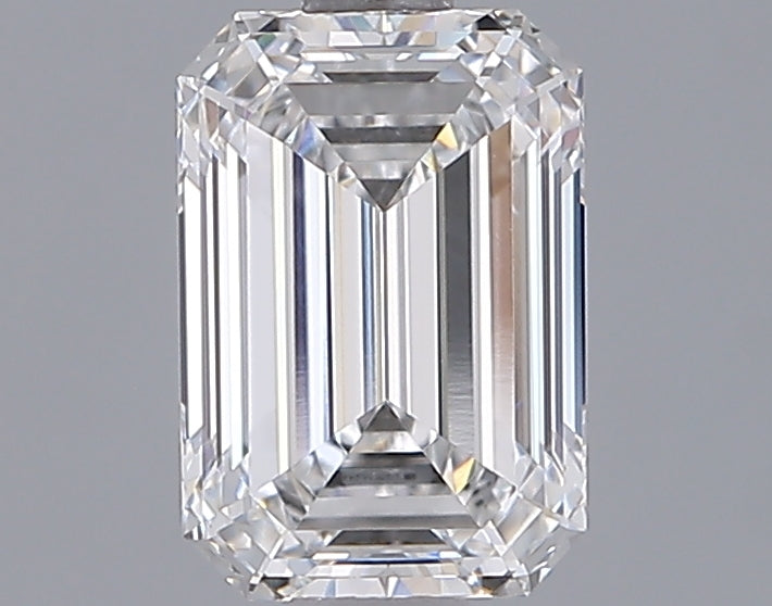 1.45 Carat Emerald Shaped, Ideal Cut, D Color, VVS2 Clarity, IGI Certified Lab Grown Diamond