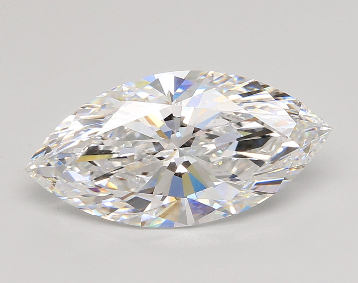 5.01 Carat Marquise Shaped, Ideal Cut, E Color, VS1 Clarity, IGI Certified Lab Grown Diamond