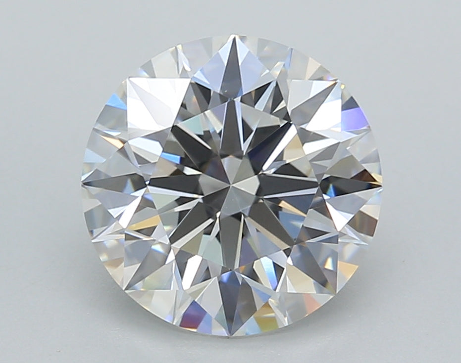3.02 Carat Round Shaped, Excellent Cut, E Color, VVS2 Clarity, GIA Certified Lab Grown Diamond
