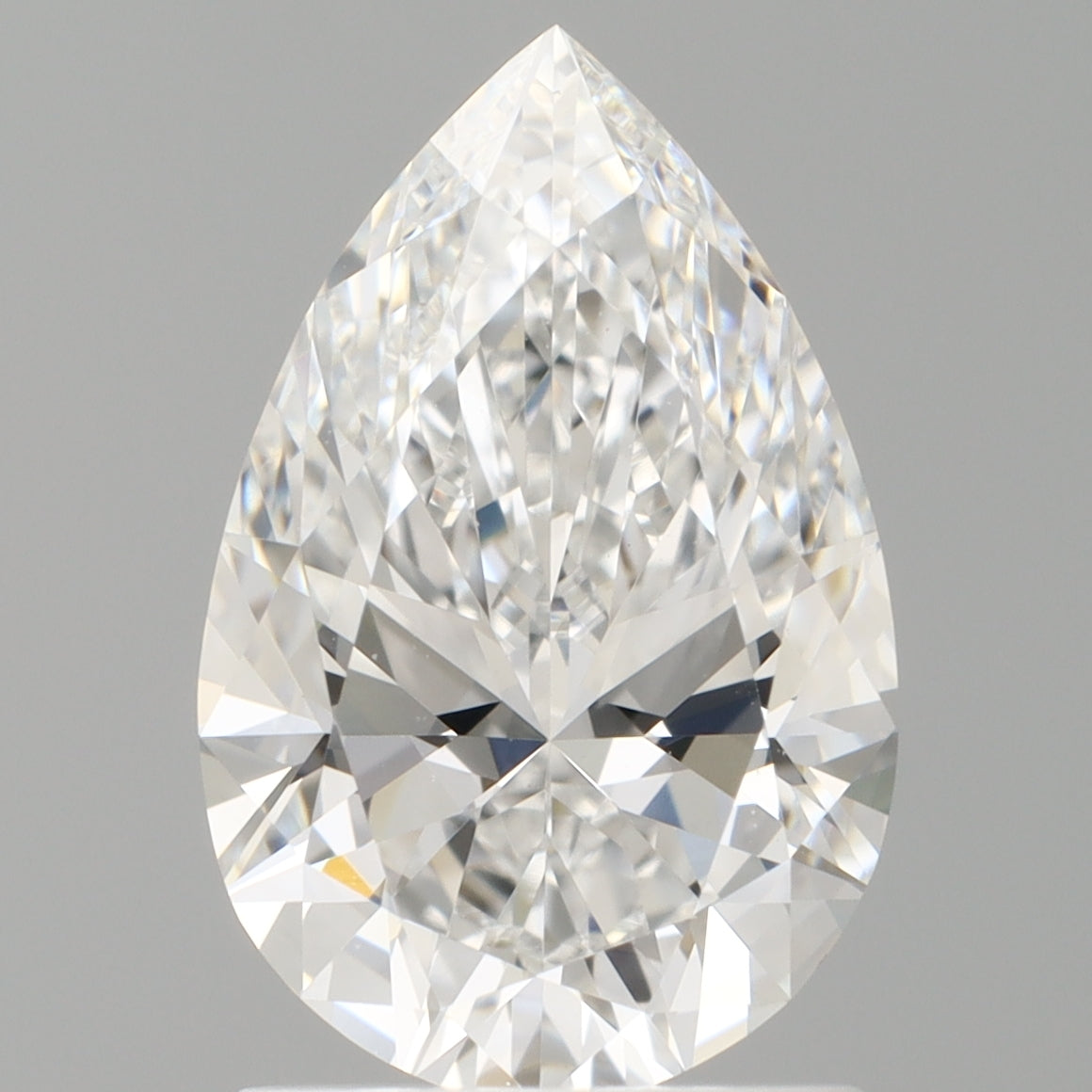 1.59 Carat Pear Shaped, Ideal Cut, D Color, VVS2 Clarity, IGI Certified Lab Grown Diamond