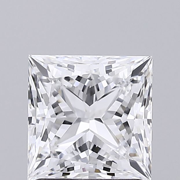 1.50 Carat Princess Shaped, Ideal Cut, D Color, VVS1 Clarity, IGI Certified Lab Grown Diamond