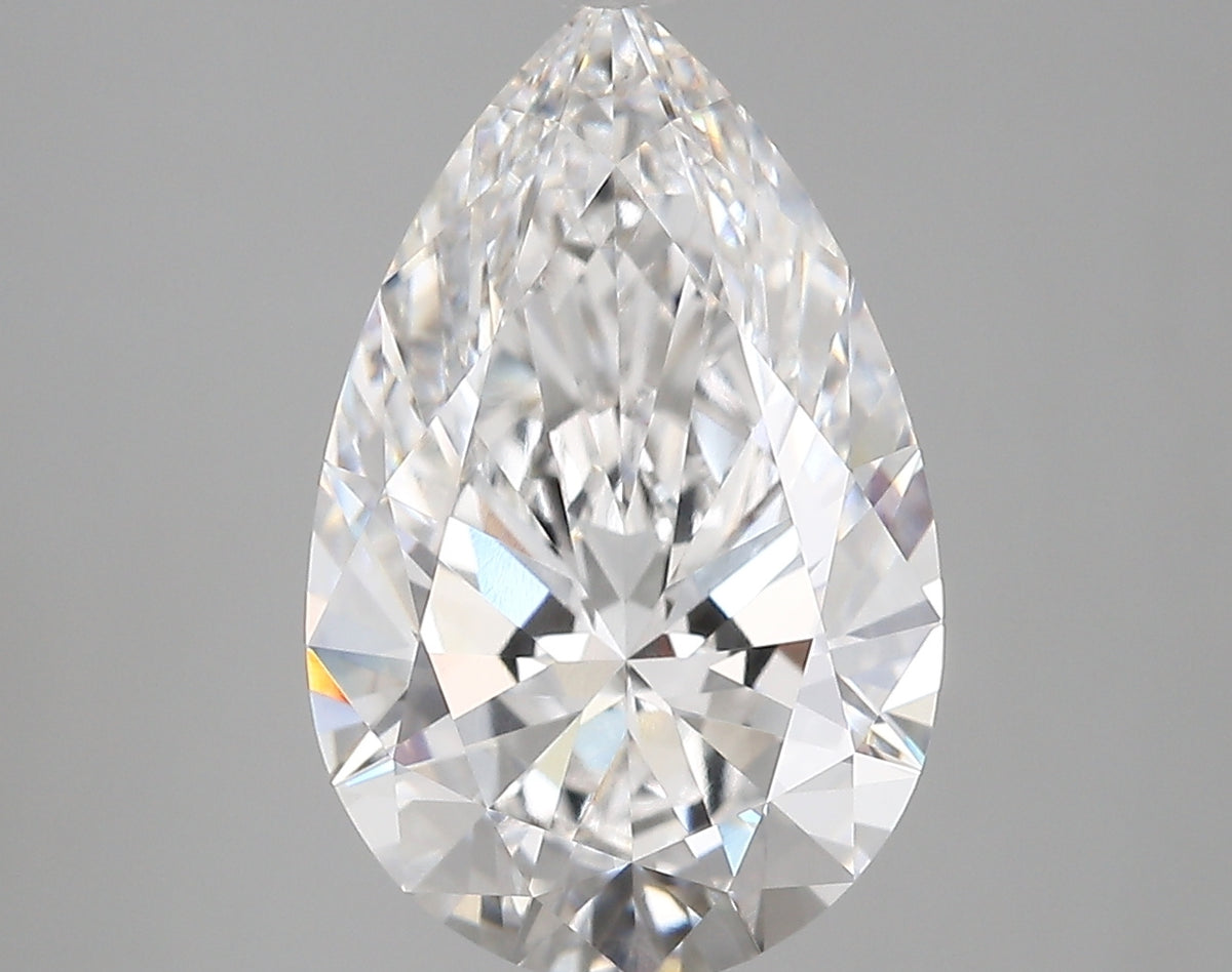 5.01 Carat Pear Shaped, Very Good Cut, E Color, VVS2 Clarity, IGI Certified Lab Grown Diamond