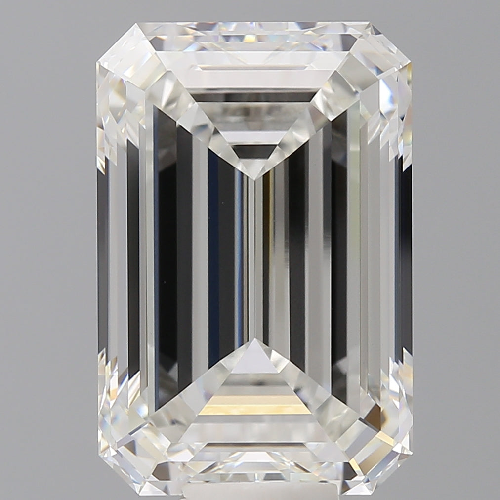 13.97 Carat Emerald Shaped, Ideal Cut, F Color, VVS2 Clarity, IGI Certified Lab Grown Diamond