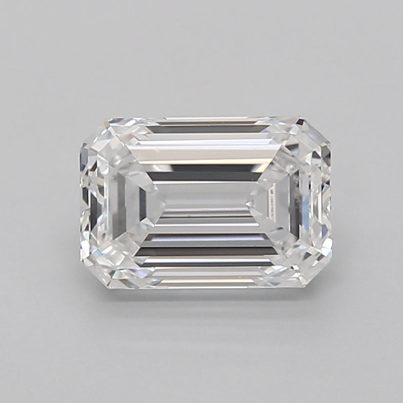 2.08 Carat Emerald Shaped, Ideal Cut, D Color, VVS2 Clarity, IGI Certified Lab Grown Diamond