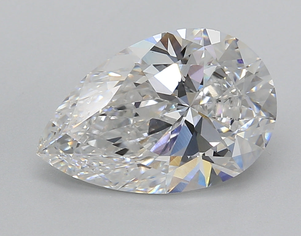 3.02 Carat Pear Shaped, Excellent Cut, D Color, VS1 Clarity, IGI Certified Lab Grown Diamond