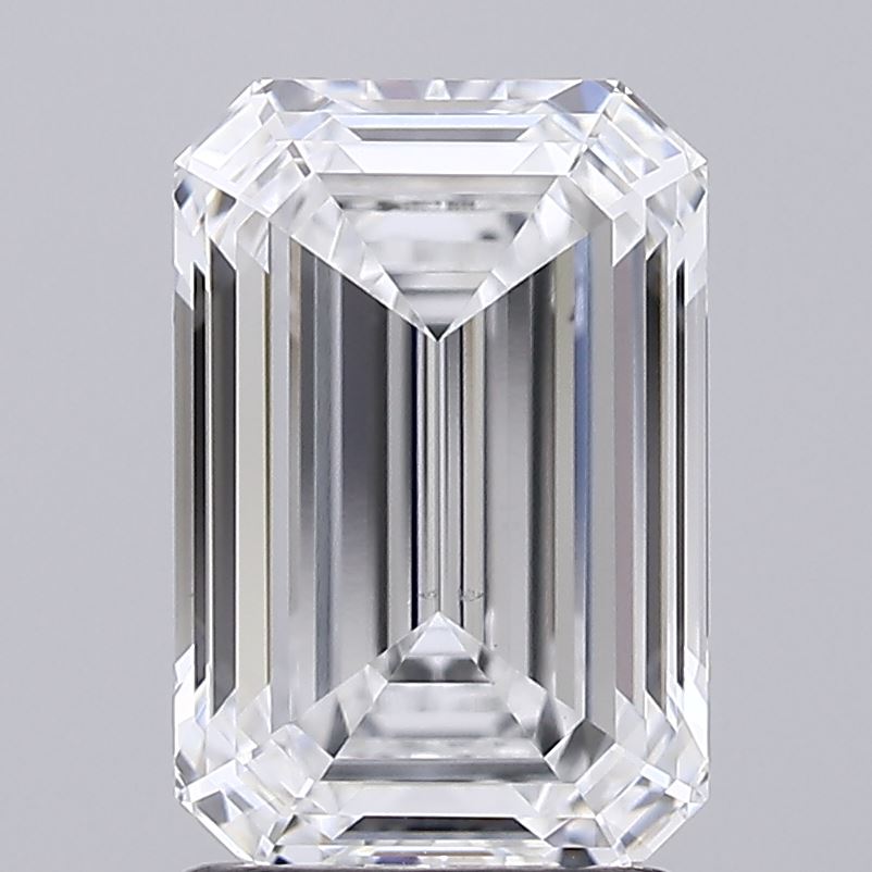 2.01 Carat Emerald Shaped, Ideal Cut, D Color, VS1 Clarity, IGI Certified Lab Grown Diamond