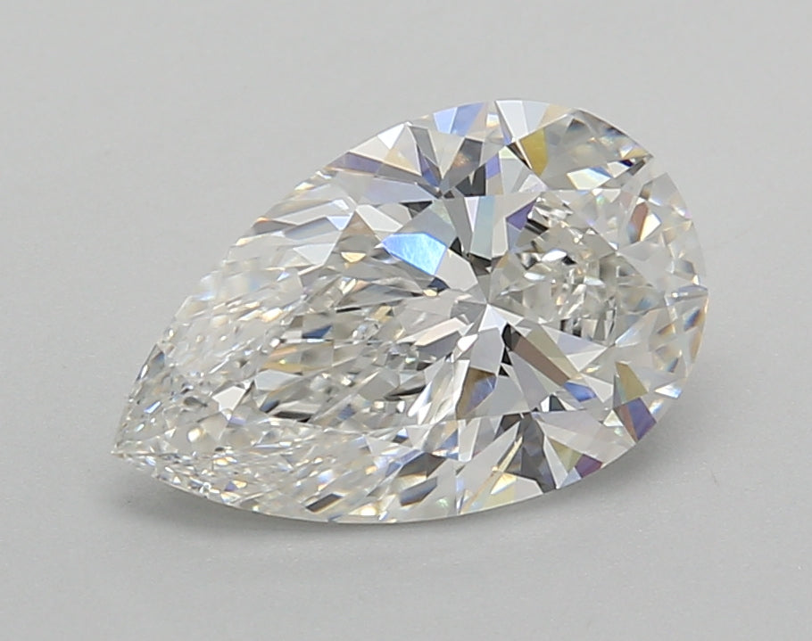 2.02 Carat Pear Shaped, Ideal Cut, F Color, VVS2 Clarity, IGI Certified Lab Grown Diamond