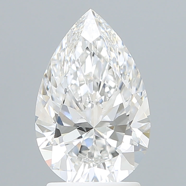 2.14 Carat Pear Shaped, Ideal Cut, E Color, VVS2 Clarity, IGI Certified Lab Grown Diamond