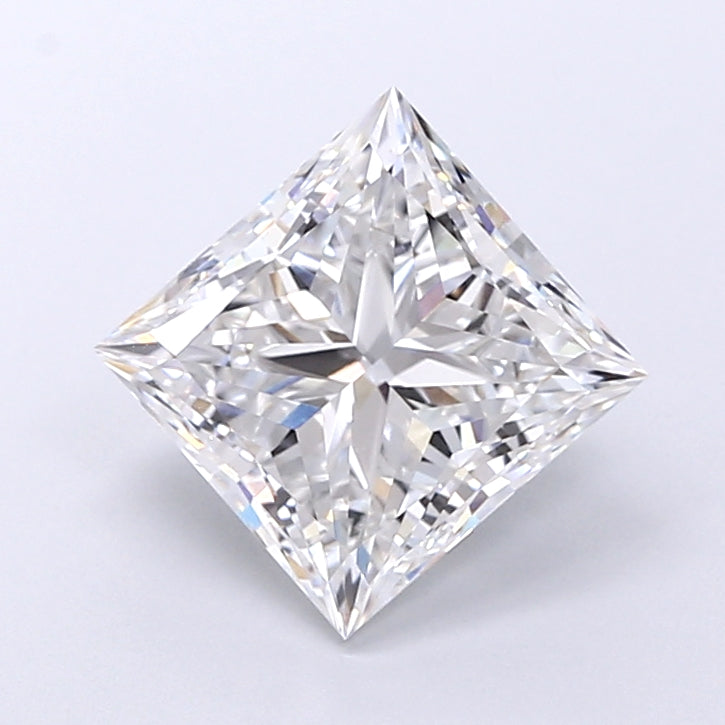 3.36 Carat Princess Shaped, Very Good Cut, E Color, VVS2 Clarity, IGI Certified Lab Grown Diamond