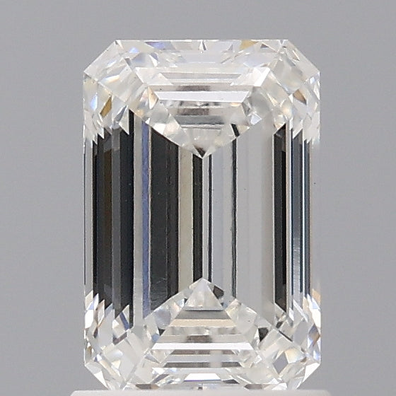 1.48 Carat Emerald Shaped, Ideal Cut, F Color, VS1 Clarity, IGI Certified Lab Grown Diamond