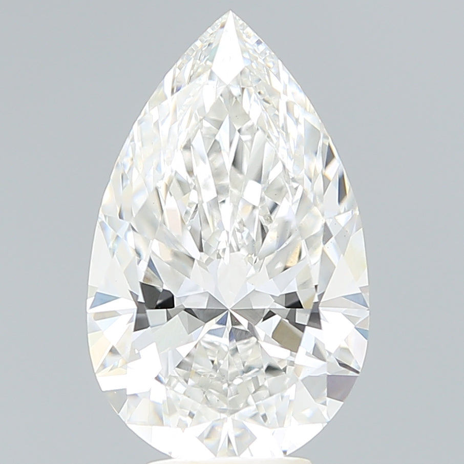 5.48 Carat Pear Shaped, Ideal Cut, F Color, VS1 Clarity, IGI Certified Lab Grown Diamond
