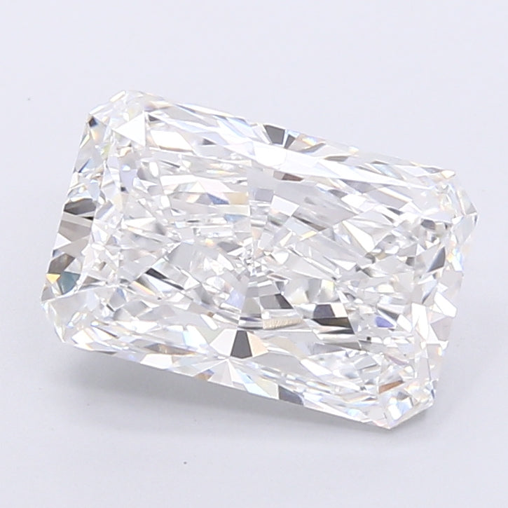 4.37 Carat Radiant Shaped, Very Good Cut, E Color, VVS2 Clarity, IGI Certified Lab Grown Diamond