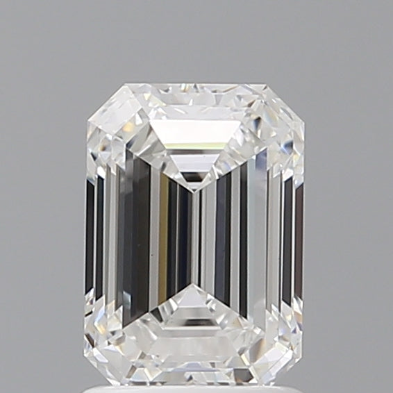 1.59 Carat Emerald Shaped, Ideal Cut, D Color, VVS2 Clarity, IGI Certified Lab Grown Diamond