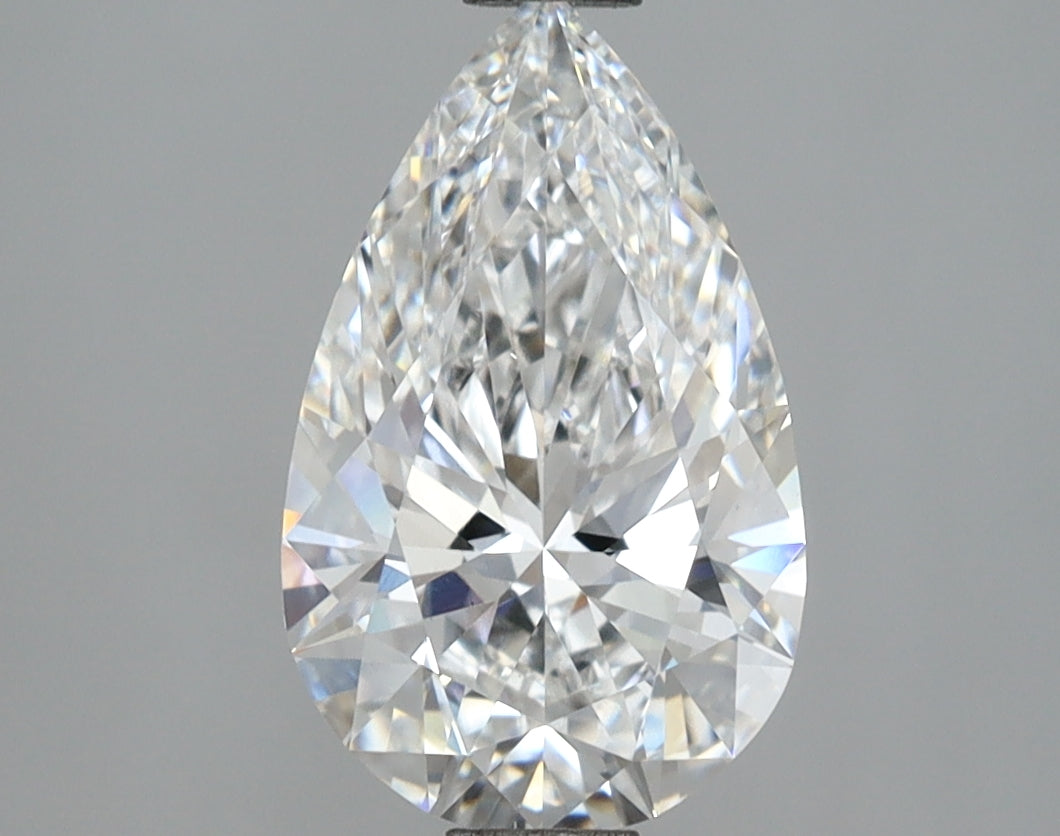 2.09 Carat Pear Shaped, Ideal Cut, E Color, VS1 Clarity, IGI Certified Lab Grown Diamond