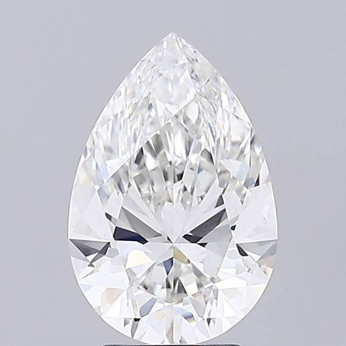 3.07 Carat Pear Shaped, Ideal Cut, F Color, VVS2 Clarity, IGI Certified Lab Grown Diamond