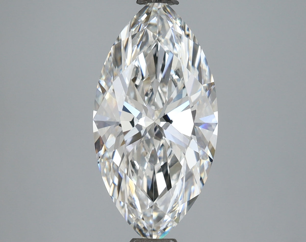 3.09 Carat Marquise Shaped, Ideal Cut, E Color, VVS2 Clarity, IGI Certified Lab Grown Diamond