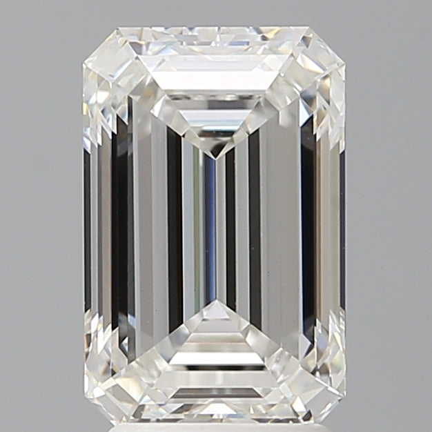 3.10 Carat Emerald Shaped, Ideal Cut, F Color, VVS2 Clarity, IGI Certified Lab Grown Diamond