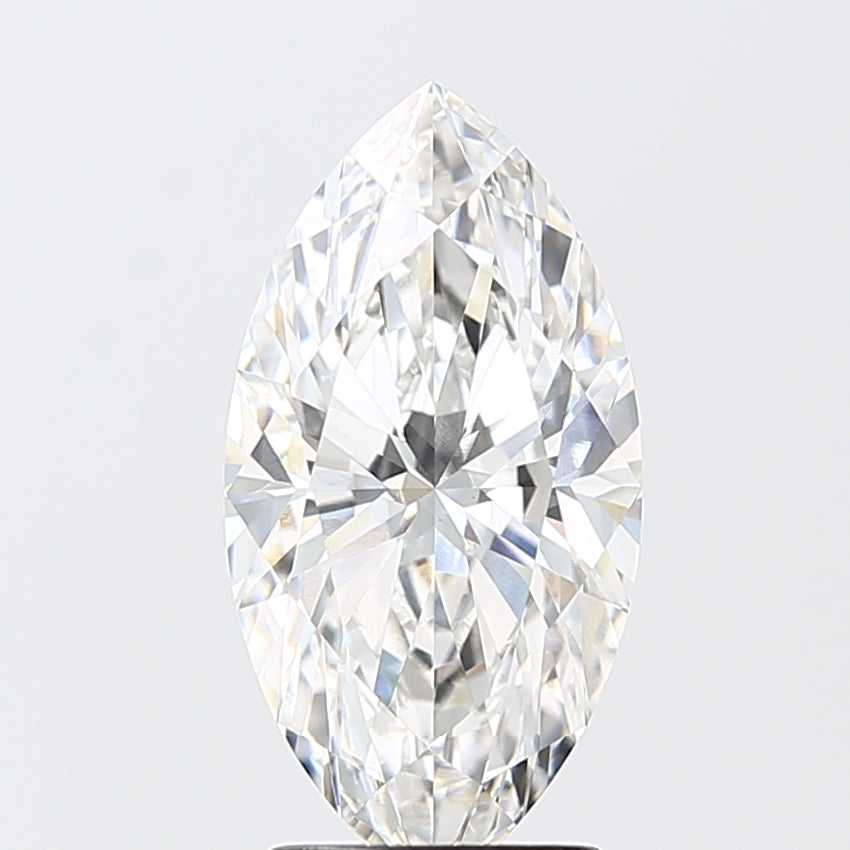 3.04 Carat Marquise Shaped, Excellent Cut, F Color, VVS2 Clarity, IGI Certified Lab Grown Diamond