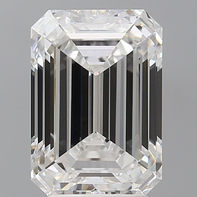 3.94 Carat Emerald Shaped, Ideal Cut, E Color, VVS2 Clarity, IGI Certified Lab Grown Diamond