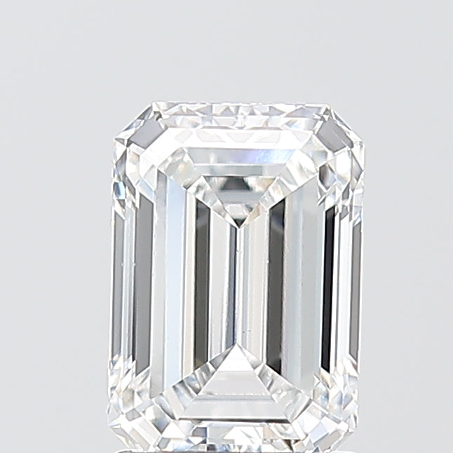 1.50 Carat Emerald Shaped, Ideal Cut, D Color, VVS2 Clarity, IGI Certified Lab Grown Diamond