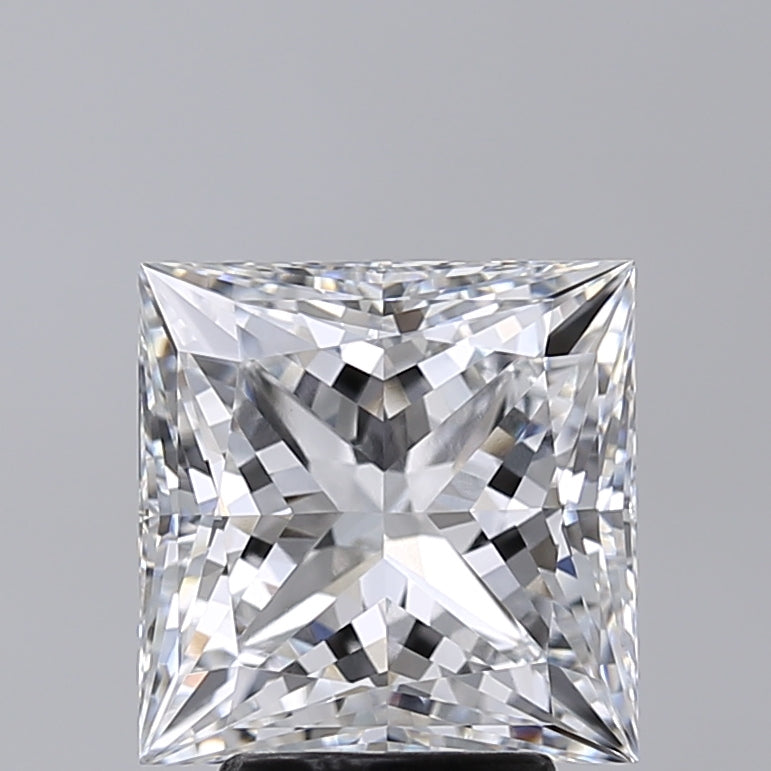 4.02 Carat Princess Shaped, Excellent Cut, E Color, VVS2 Clarity, IGI Certified Lab Grown Diamond