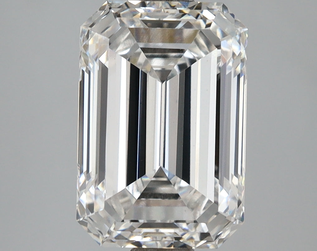 3.90 Carat Emerald Shaped, Ideal Cut, E Color, VS1 Clarity, IGI Certified Lab Grown Diamond