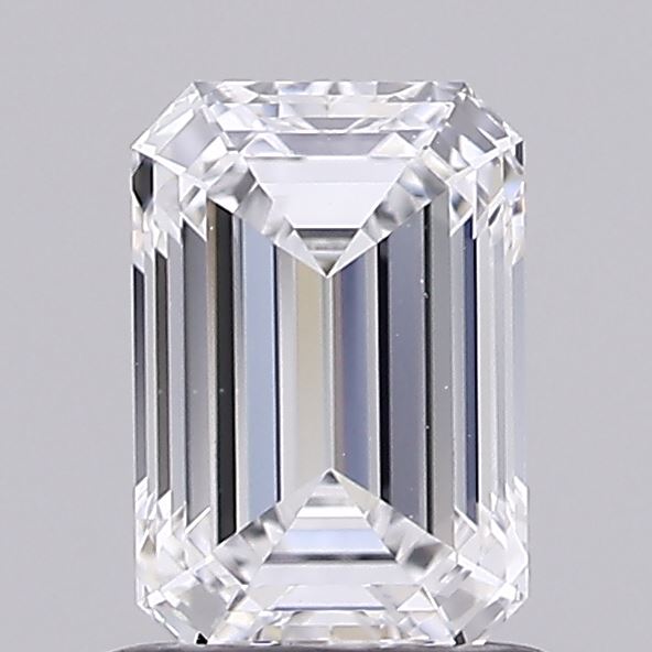 1.01 Carat Emerald Shaped, Ideal Cut, D Color, VVS1 Clarity, IGI Certified Lab Grown Diamond