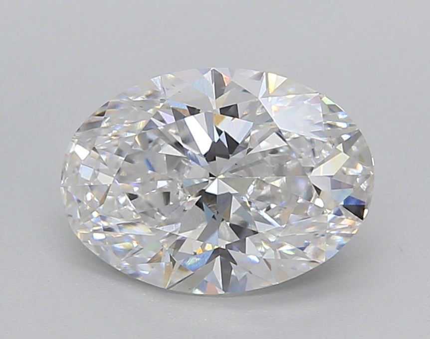 2.00 Carat Oval Shaped, Excellent Cut, D Color, VS1 Clarity, IGI Certified Lab Grown Diamond
