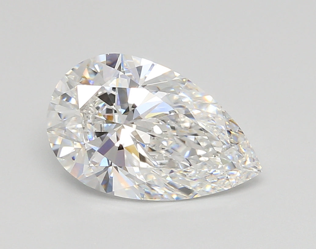 2.55 Carat Pear Shaped, Ideal Cut, D Color, VVS2 Clarity, IGI Certified Lab Grown Diamond